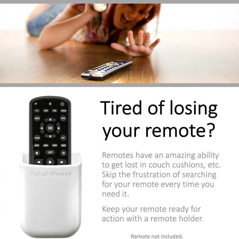  [AUSTRALIA] - TotalMount Universal Remote Control Holders (Quantity 2 - One Remote per Holder - White)