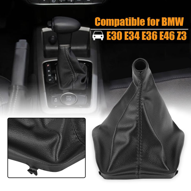  [AUSTRALIA] - Qiilu Car Gear Stick Shift Knob Gaiter Boot Cover for BMW E30 E34 E36 E46 Z3