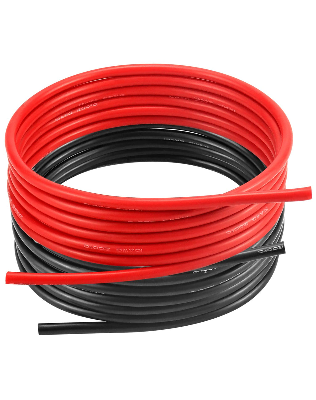  [AUSTRALIA] - QWORK 10AWG 6mm² silicone electronics cable - 2.5M black and 2.5M red - 10 gauge silicone wire car cable flexible and soft low impedance 1050 strands OFC tinned wires 10 awg 5m