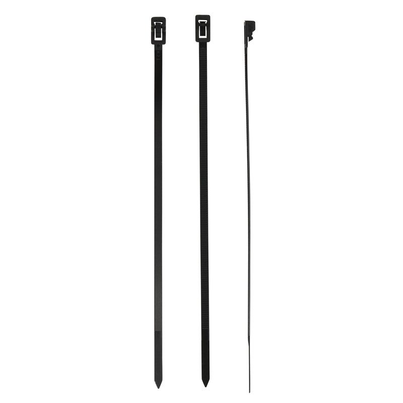  [AUSTRALIA] - Harrier 8-inch Reusable UV Resistant Nylon Cable Zip Ties, Black, 250-Count