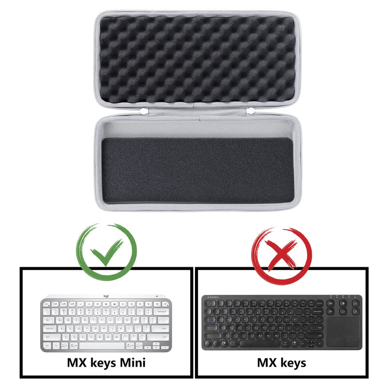  [AUSTRALIA] - co2CREA Hard Case Replacement for Logitech MX Keys Mini Advanced Wireless Illuminated Keyboard (Case for MX Keys Mini Keyboard, Pale Grey Case) Case for MX Keys Mini Keyboard