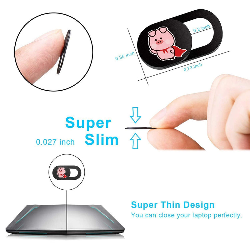  [AUSTRALIA] - SIREG Webcam Cover Slide Ultra Thin - Cute Pig Web Camera Cover fits Laptop,Tablet,Computer, Smartphone, Protect Your Privacy and Security,Strong Adhesive