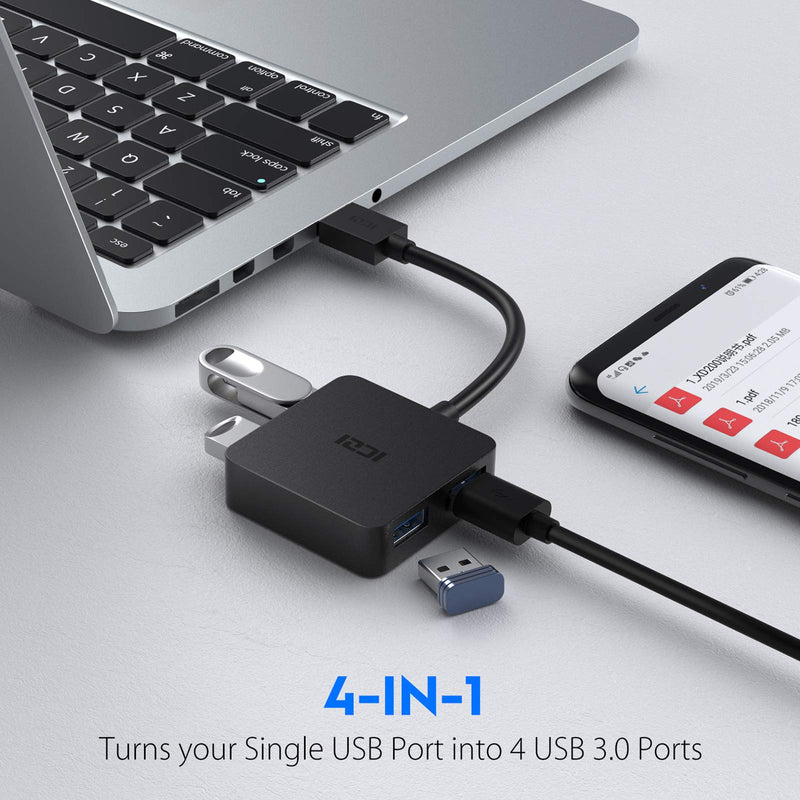 USB 3.0 Hub, ICZI Ultra Slim USB Splitter with 4-Port USB 3.0 Data Hub Converter Adapter for MacBook, Mac Pro/Mini, iMac, Surface Pro, XPS, Notebook PC, USB Flash Drives, Mobile HDD, and More USB HUB - LeoForward Australia