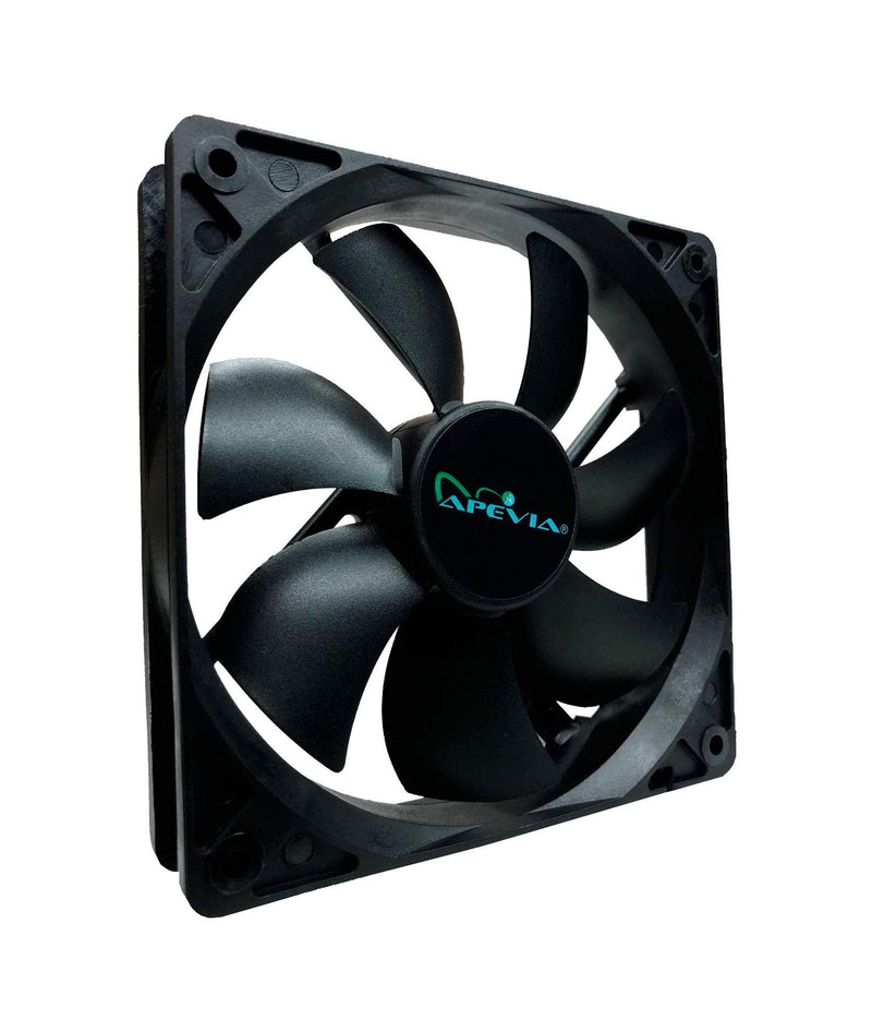  [AUSTRALIA] - Apevia CF512S-BK 120mm 4pin & 3pin Black Silent Case Fan (5-pk) 5-pk