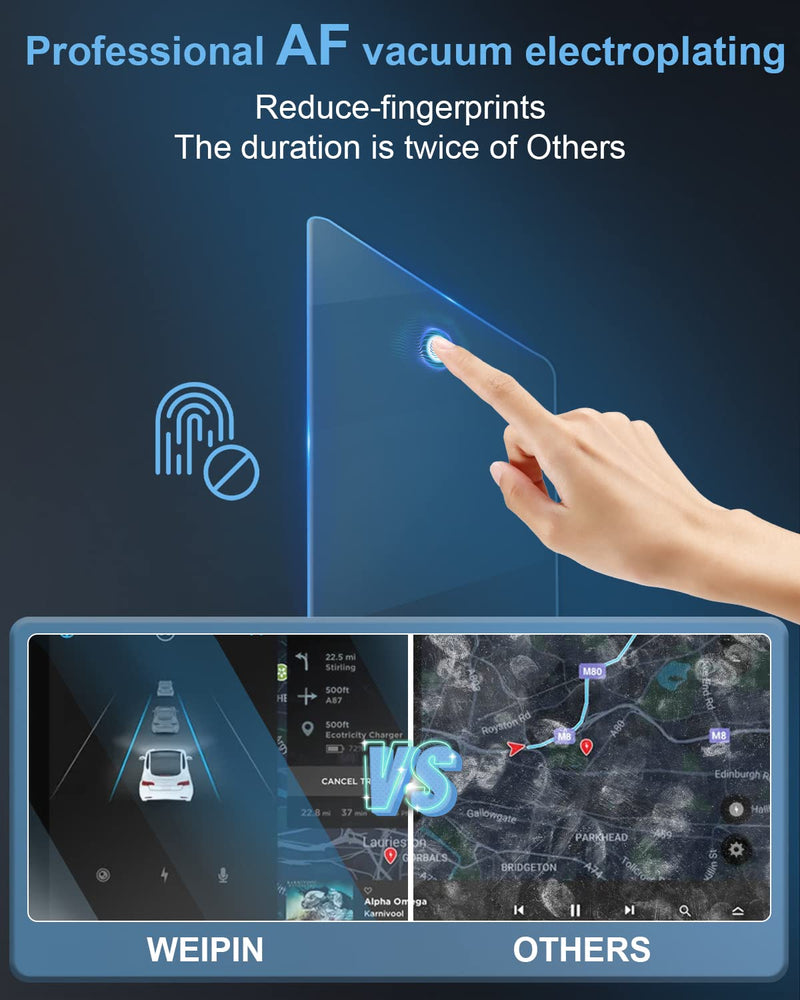  [AUSTRALIA] - WEIPIN 8" Car Screen Protector 【Smooth as Silk】 for 2023 Toyota Highlander&Corolla&Prius Accessories GPS Navigation Touchscreen Tempered Glass Compatible with 2023 Highlander&Corolla&Prius - HD Clear Highlander&Corolla&Prius 8"-Clear