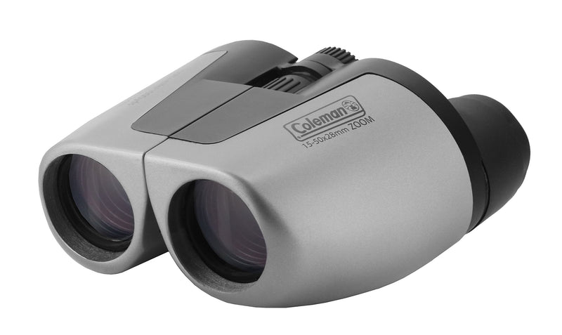  [AUSTRALIA] - Coleman 15-50x28 Compact Zoom Binoculars, Silver (CZ155028)