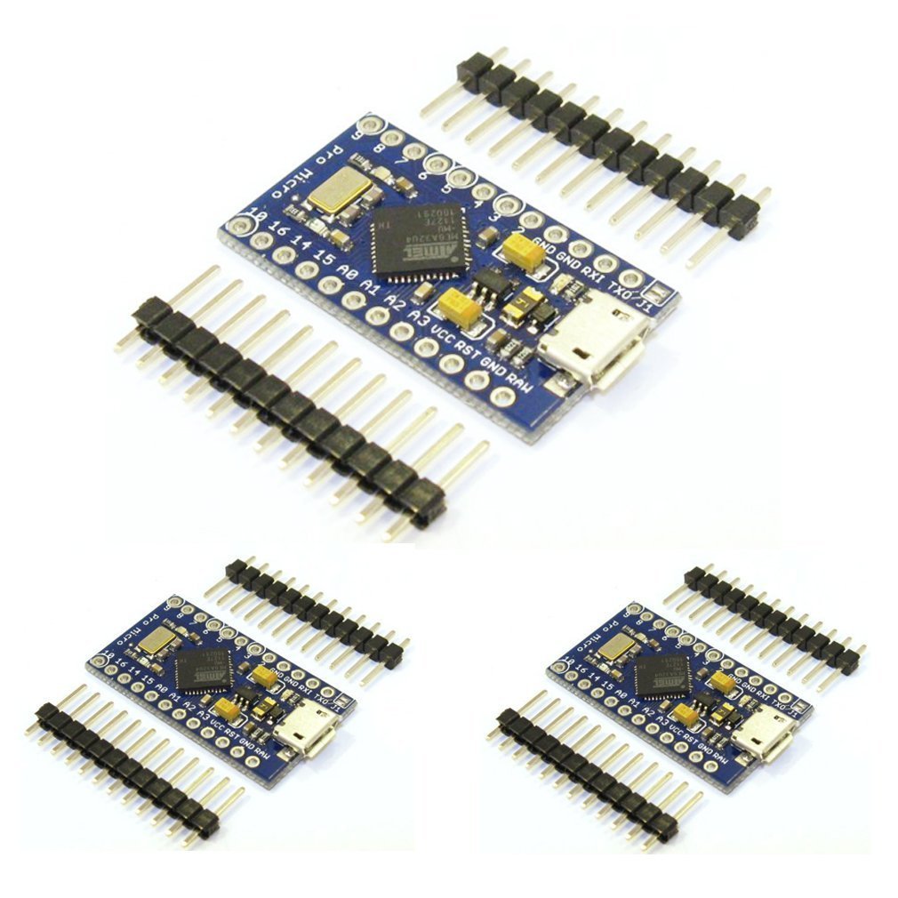  [AUSTRALIA] - HiLetgo 3pcs Pro Micro Atmega32U4 5V 16MHz Bootloadered IDE Micro USB Pro Micro Development Board Microcontroller Compatible to Arduino Pro Micro Serial Connection with Pin Header