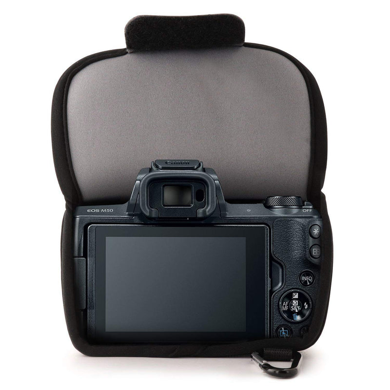  [AUSTRALIA] - MegaGear Ultra Light Neoprene Camera Case Compatible with Canon EOS M50 Mark II (15-45mm), M50, M5 (15-45mm) Gray