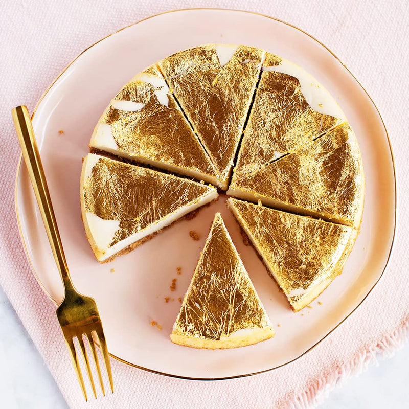  [AUSTRALIA] - KINNO Edible Gold Leaf, Pure Leaf, 24K Gold Leaf Sheets 1.7" 10PCS, Edible Leaves for Cake Decorating, Gold Foil Edible for Skincare, Makeup, Arts, Food 10 Pcs