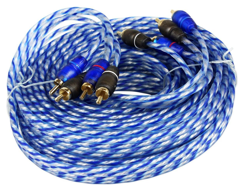 [AUSTRALIA] - Rockville RTR254 25 Foot 4 Channel Twisted Pair RCA Cable Split Pin, 100% Copper