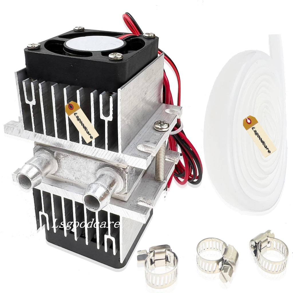  [AUSTRALIA] - Lsgoodcare 120W Semiconductor Refrigeration Cooler Module Kit, Water Cooling System for DIY Car Electronic Refrigerators with 2M Tube & Hose Clamp(Not for Water Supply Refrigeration)