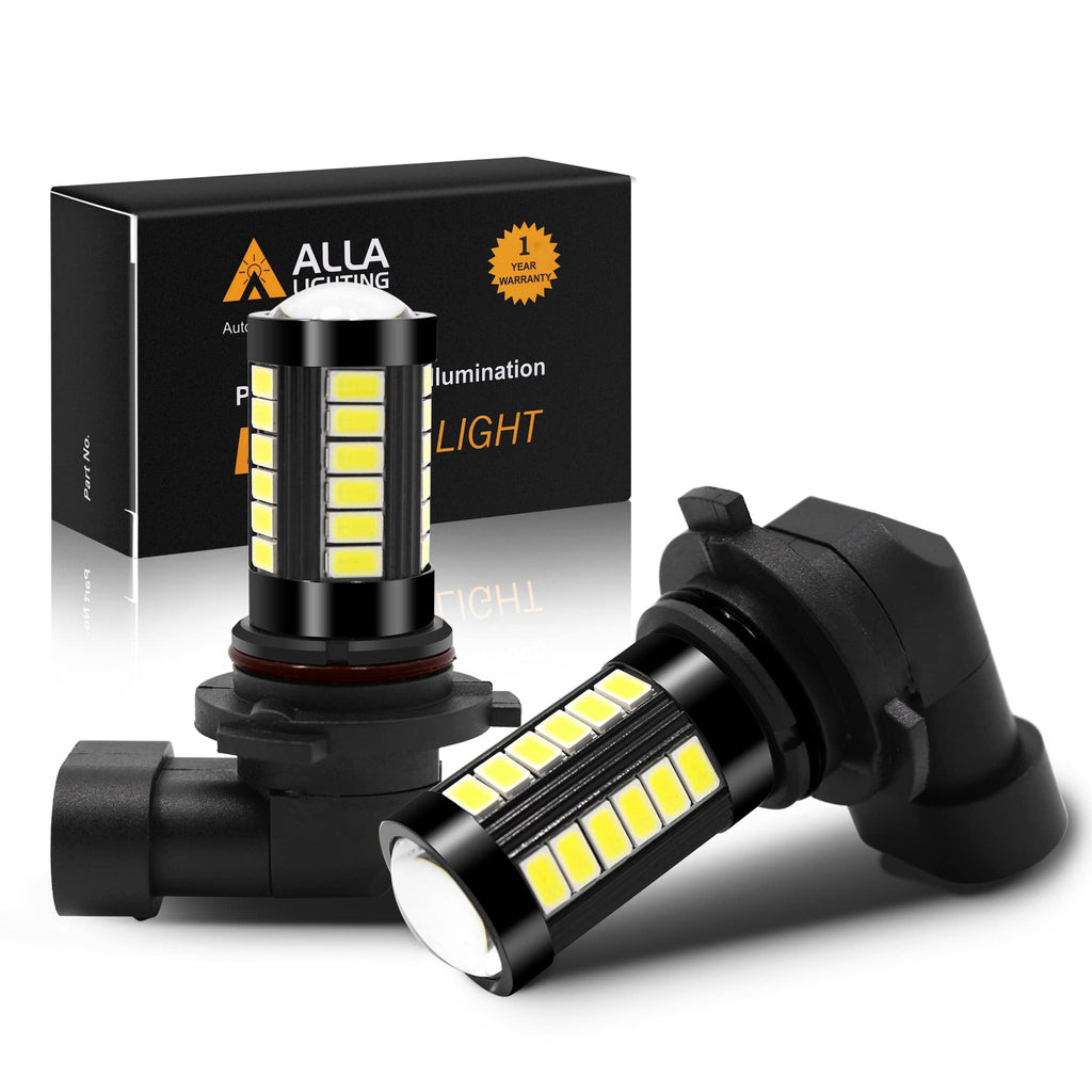  [AUSTRALIA] - Alla Lighting HB4 9006 LED Fog Lights Bulbs, 6000K Xenon White 2800 Lumens Super Bright 5730 33-SMD for Cars, Trucks with Projector Lens HB4/9006