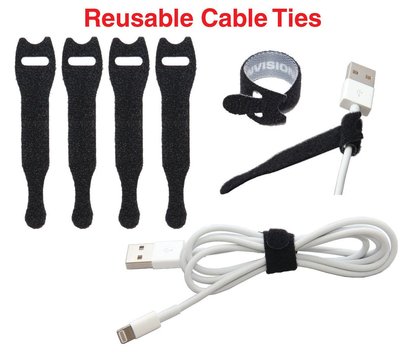  [AUSTRALIA] - Heaviest Cable Organizer on the Market! Compact and Weighted Desktop Cord Holder and Cable Organizer, Eco-Friendly Silicone, No Bad Smell, Bundled with 4 Reusable Cable Ties! (Blue) Blue