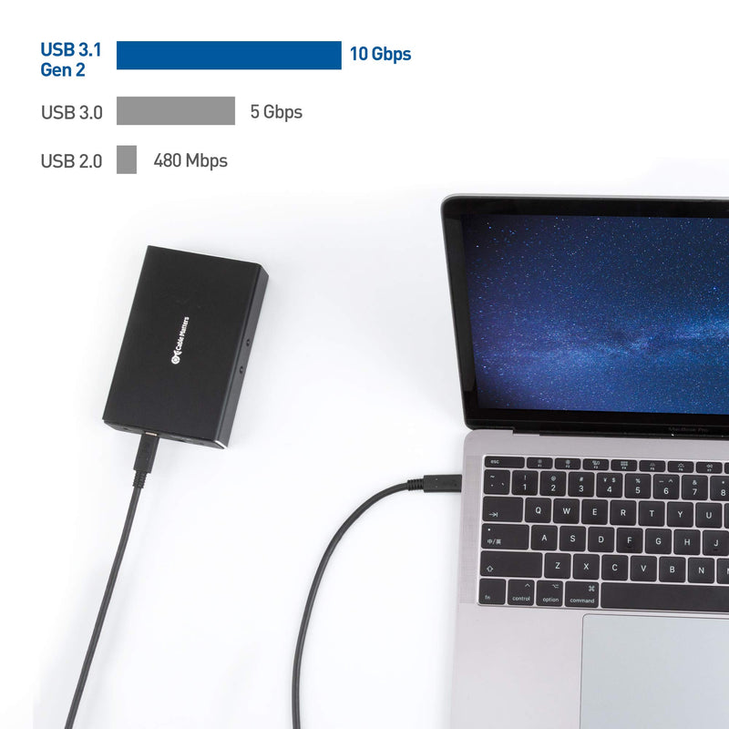 USB-IF Certified Cable Matters 10 Gbps Gen 2 USB C to USB C Cable with 8K Video and 100W Power Delivery in Black 3.3 Feet, 1m - LeoForward Australia