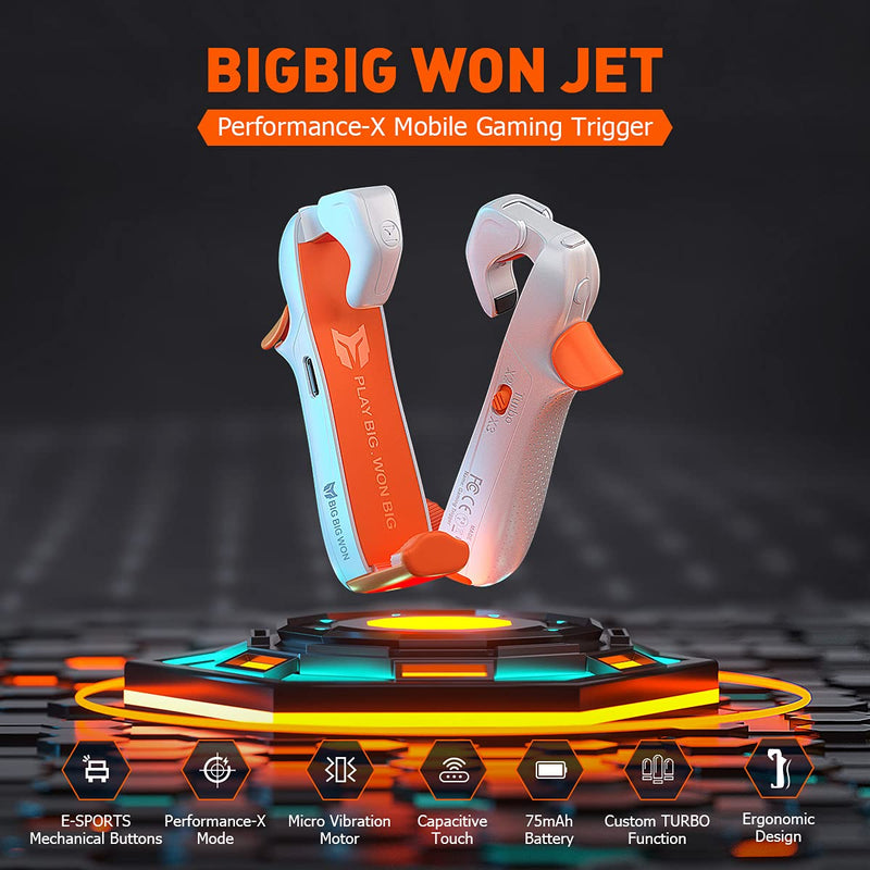  [AUSTRALIA] - Mobile Gaming Trigger, BIGBIG WON Mobile Game Controllers Plug and Play for iOS and Android Phone 4.7-6.5 inches Game Trigger for PUBG/Fortnite/COD White (M1-1 Piece)