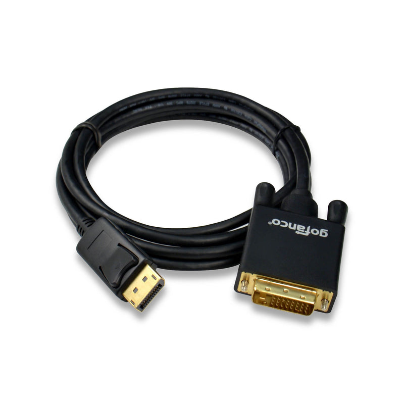 gofanco 6 Feet DisplayPort to DVI Cable (Black) - DP to DVI Cable to Connect DisplayPort Enabled Desktops/Laptops to DVI Displays (DPDVI6F) - LeoForward Australia