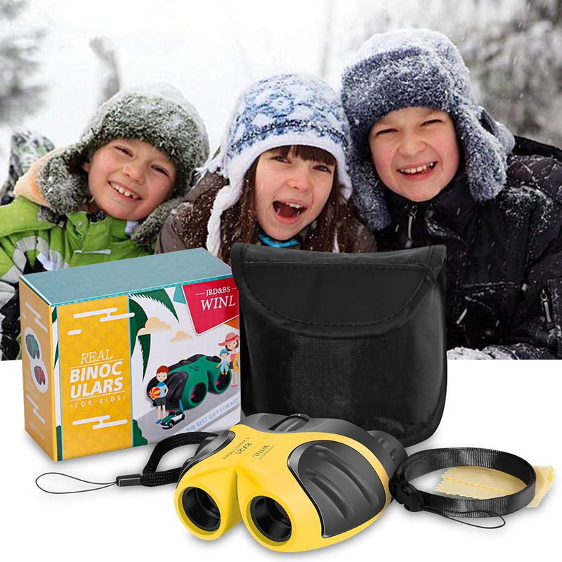  [AUSTRALIA] - mom&myaboys Toys for 4-5 Year Old Boys, 8 X 21 Kids Binoculars for Children,Compact Telescope Boys Gifts 4-8 Years Old to Bird Watching &Scenery(Yellow) Yellow
