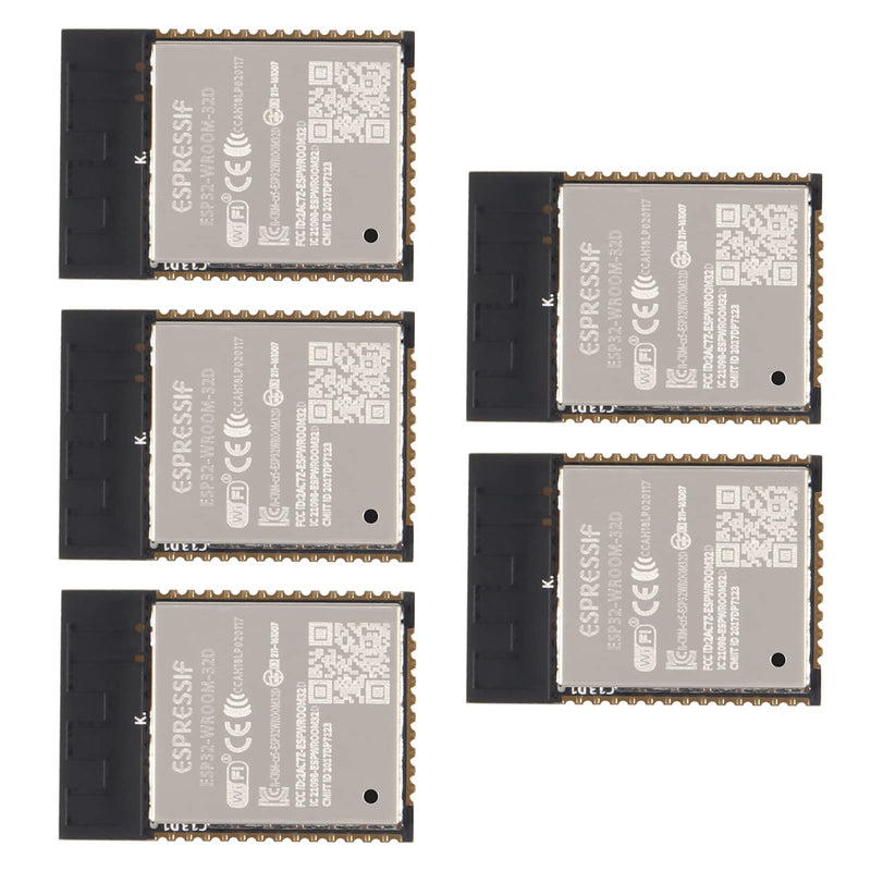  [AUSTRALIA] - DORHEA 5PCS ESP-WROOM-32D ESP32 Bluetooth and WiFi Low Power Module integrates ESP32-D0WD Generic Wi-Fi+BT+BLE MCU Modules for Voice Encoding Music Streaming and MP3 Decoding