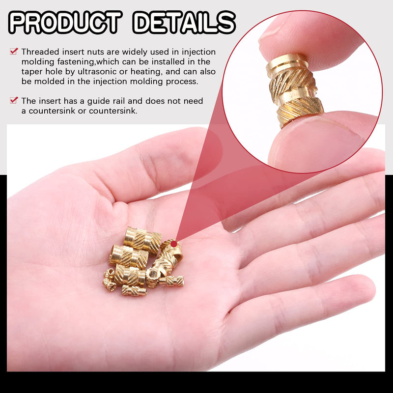  [AUSTRALIA] - Hilitchi 145Pcs Brass Knurled Nuts Threaded Heat Embedment Nut for Printing 3D Printer and More Projects (Assortment Kit) Assortment Kit-145PCS