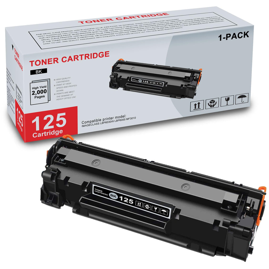  [AUSTRALIA] - 1-Pack 125 3484B001 Black Toner Cartridge High Yield Compatible CRG125 125 Replacement for Canon CRG125 125 for ImageCLASS LBP6030w LBP6000 MF3010 Printer | Up to 2,000 Pages 1 Each