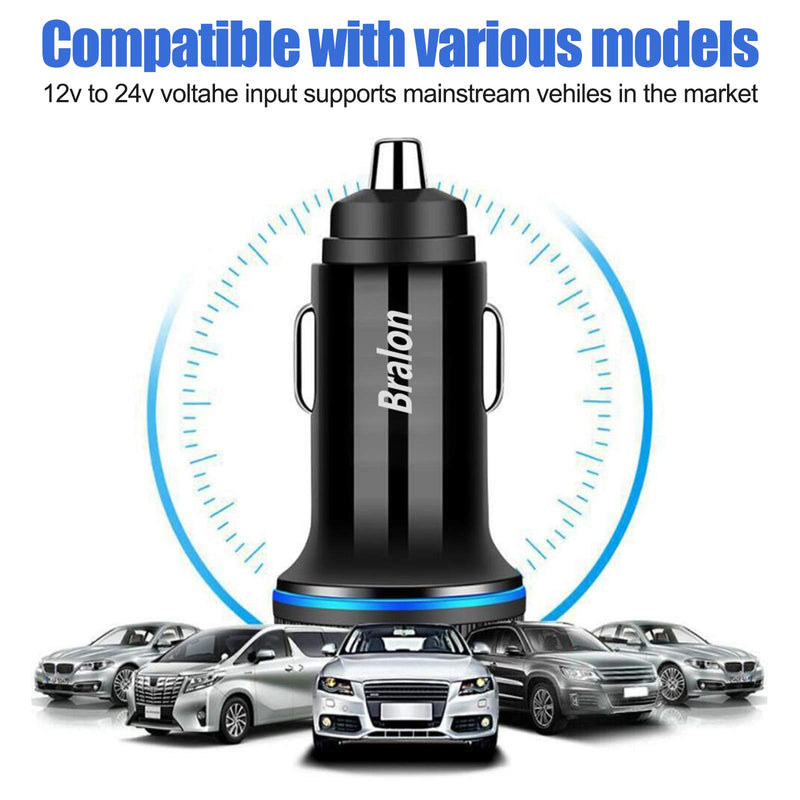  [AUSTRALIA] - USB C Car Charger[2-Pack],Bralon 38W PD3.0 & QC3.0 Dual Fast Car Charger Adapter Compatible with Phone 12/12 Pro(Max)/12 mini/11/11 Pro(Max)/XS/XR/X/8,G.alaxy Note S10 S9 S8 S7,Pad&More