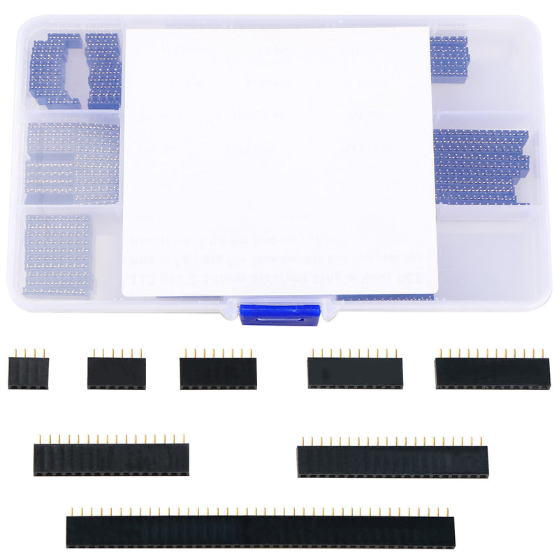  [AUSTRALIA] - 110 pcs 2.54mm Straight Single Row PCB Board Female Pin Header Socket Connector Assortment Kit for Arduino Shield