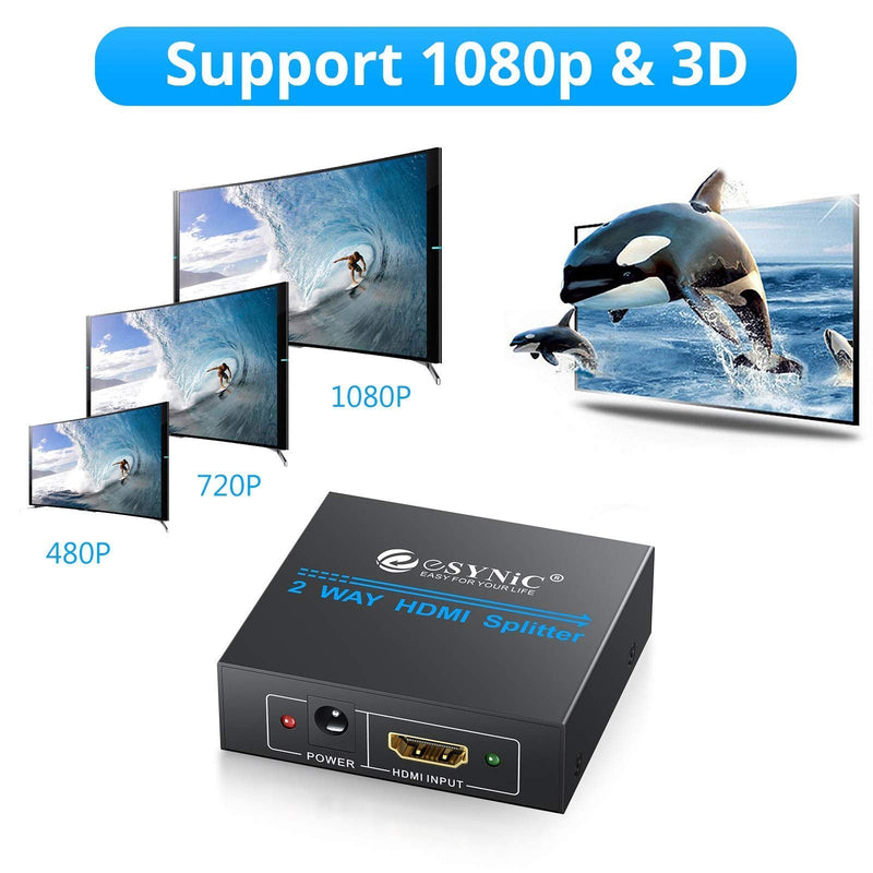  [AUSTRALIA] - eSynic 1x2 HDMI Splitter 1080P & 1080P SDI to HDMI + SDI Converter with Power Adapter