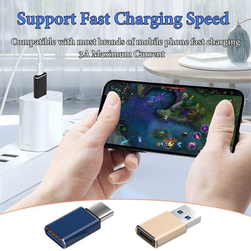  [AUSTRALIA] - CMARS [ 6 Pack USB C to USB Adapter (3 Pack)&USB to USB C Adapter (3 Pack) SuperSpeed Data Transfer & Fast Charging for iPhone/PC/Samsung/iPad/Laptop/Car Charger/Flash Disk