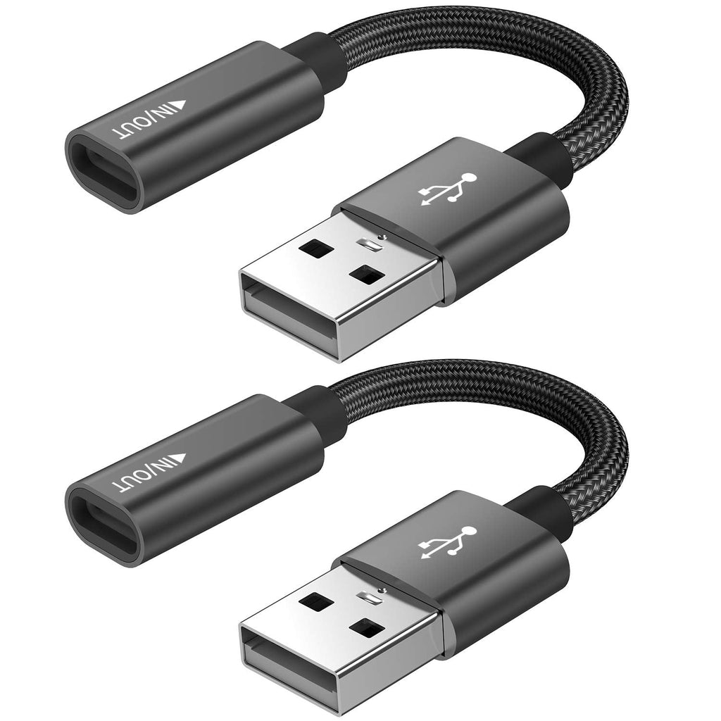  [AUSTRALIA] - USB C Female to USB Male Adapter (2-Pack),Type C to USB A Charger Cable Adapter, Compatible with iPhone 14 13 12 11 Pro Max,iPad 2018,Samsung Galaxy Note 10 S22 S21 S20+ Plus Ultra,Google Pixel 4 3