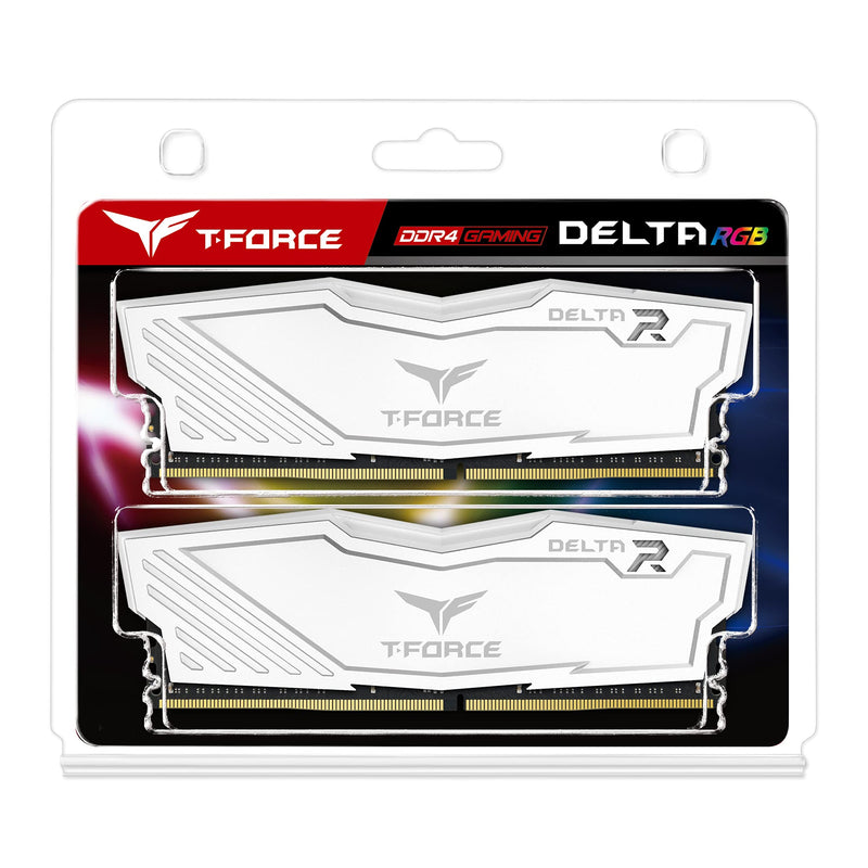  [AUSTRALIA] - TEAMGROUP T-Force Delta RGB DDR4 16GB (2x8GB) 3000MHz (PC4-24000) CL16 Desktop Memory Module Ram - White - TF4D416G3000HC16CDC01 16GB(2x8GB) DDR4 3000MHz CL 16-18-18-38