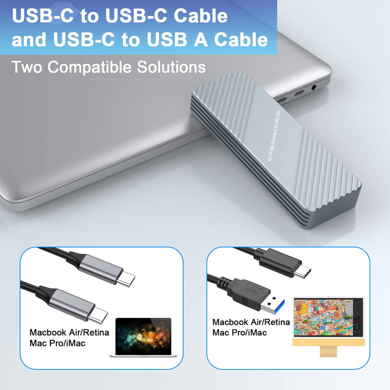  [AUSTRALIA] - USB C 3.2 MacBook SSD Enclosure for 12+16 PIN MacBook Air/Pro SSD, Aluminum M.2 NVMe MacBook Pro Enclosure Adapter Support MacBook Pro,MacBook Air, Mac Pro, iMac from 2013 to 2017 CL-HY-225