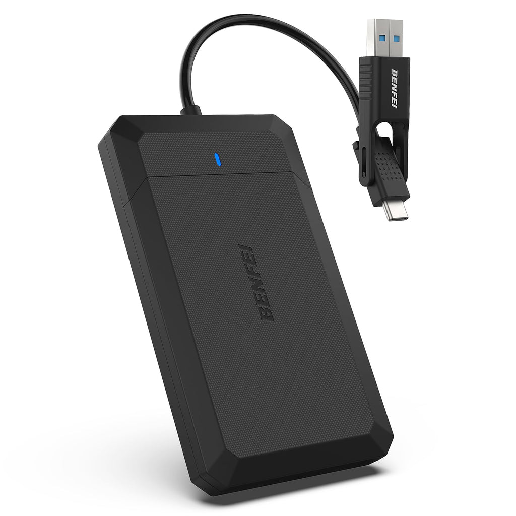  [AUSTRALIA] - BENFEI Hard Drive Enclosure, USB Type-C/Type-A to Sata Compatible for 2.5 Inch SSD(Optimized for SSD, Support UASP SATA III)