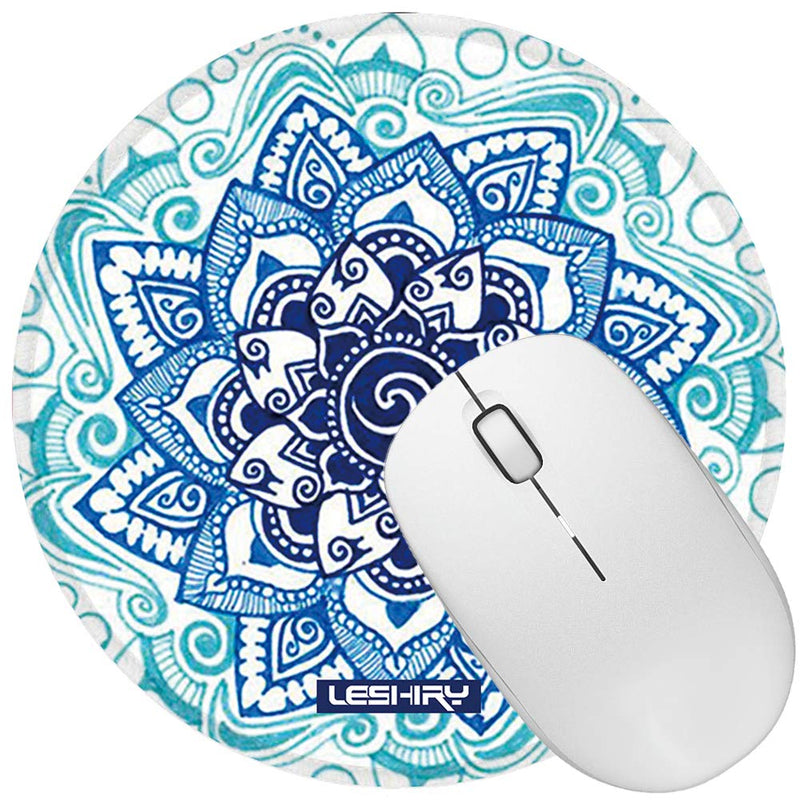 LESHIRY Mouse Pad, Cute Circular Mousepad with Design, Beautiful Parttern Mouse Pads with Stitched Edge, 7.9X7.9 Inch Small Mouse Mat for Laptop and Computer (Mandala 14) Mandala 14 - LeoForward Australia