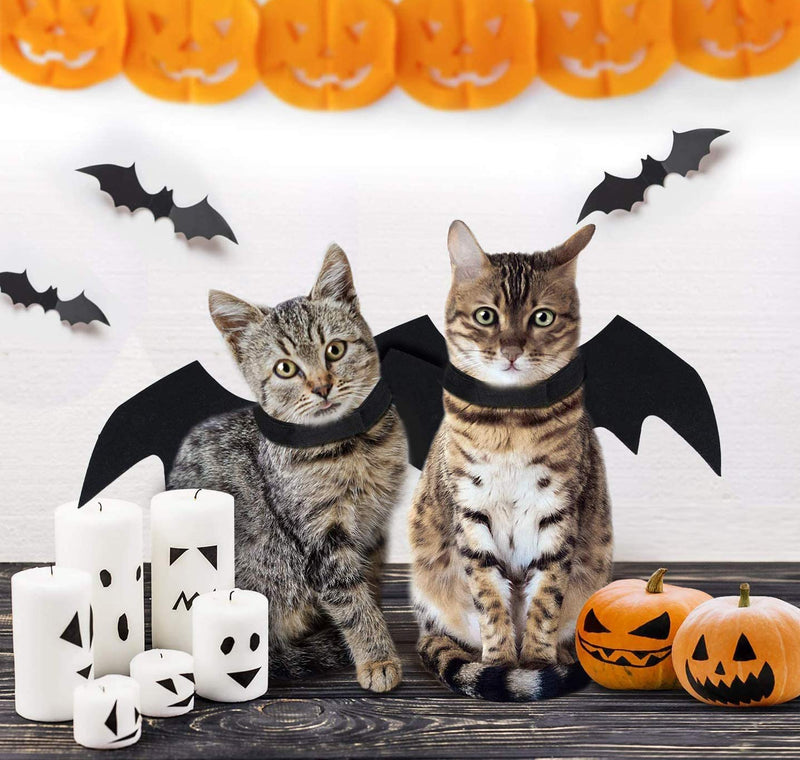 Tealots Halloween Dog Costume Pet Bat Wings for Adjustable Funny Cat Bat Wings Party Outfit Cosplay Apparel for Small Medium Large Dogs Doggy Small (Pack of 1) - LeoForward Australia