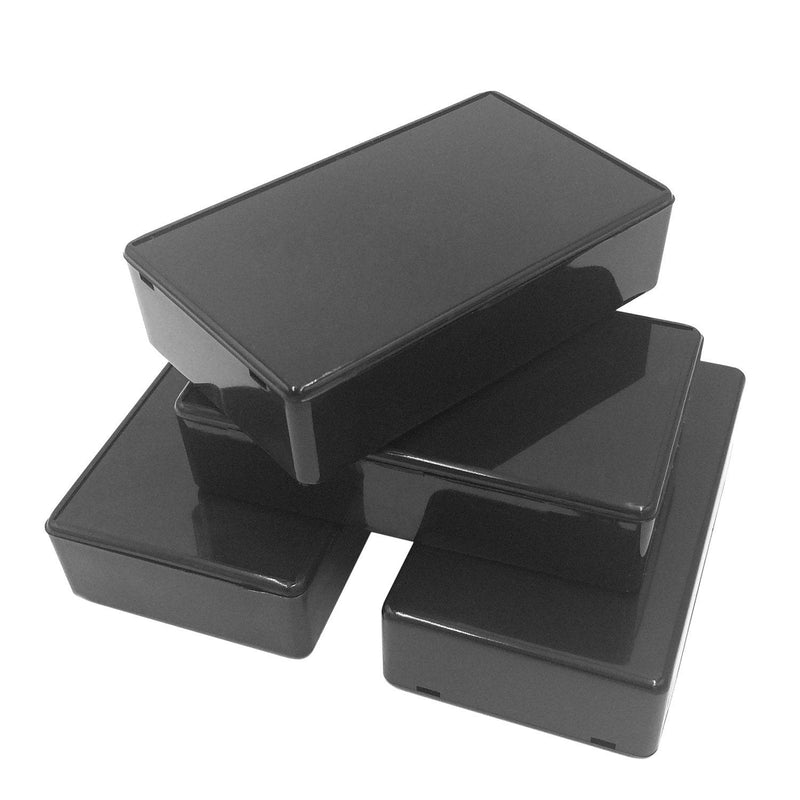  [AUSTRALIA] - Onwon 5Pcs Black Waterproof Plastic Electric Project Case Junction Box 3.94 x 2.36 x 0.98 inches(100x60x25mm). Original version