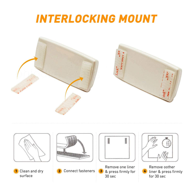  [AUSTRALIA] - GOOACC EZ Pass Mounting Kit - 2 Sets of Peel-and-Stick Strips-EZ Pass/I-Pass/SunPass Adhesive Strips with Alcohol Prep Pad