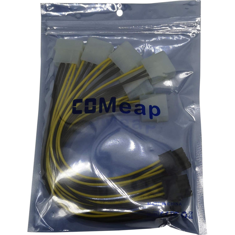  [AUSTRALIA] - COMeap (3-Pack) 8 Pin (6+2) Male PCI Express to 2X Molex Power Adapter Cable 9-inch(23cm) Molex Port