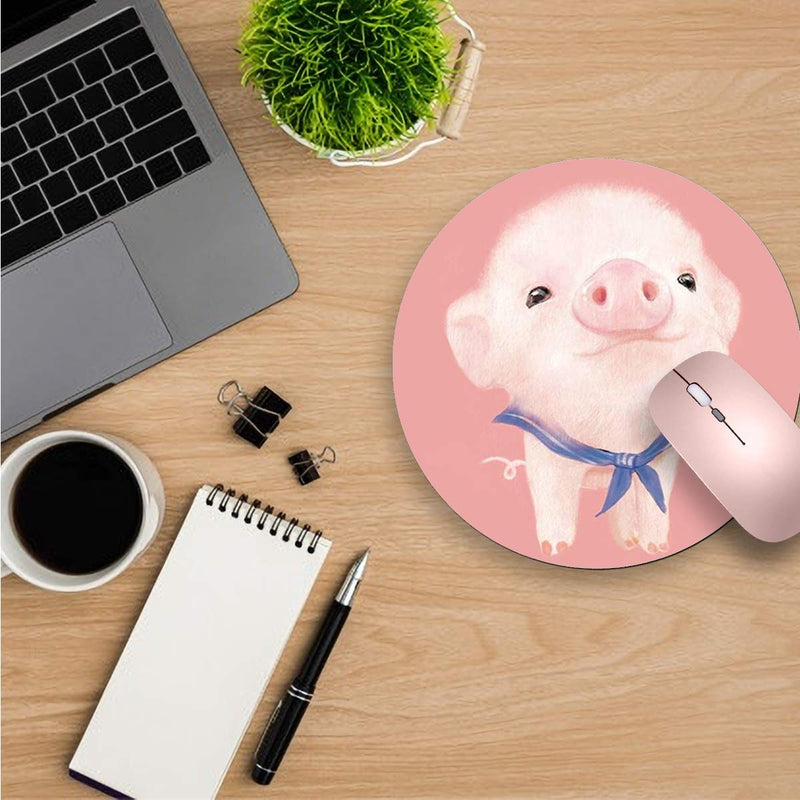 Round Mouse Pad,Cute Pig Non-Slip Rubber Circular Mouse Pads Customized Designed for Home and Office,7.9 x 7.9inch Cute Pig 20*20cm - LeoForward Australia