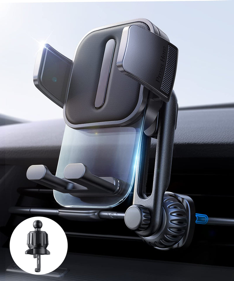  [AUSTRALIA] - Vent Phone Mount for Car [Smooth Silicone Protection] LISEN Universal Car Vent Phone Holder Mount for Car with Newest Extension Clip for iPhone 14 13 12 11 X XR XS Pro Max Mini 8 7 6 Plus and More Car Vent Holder