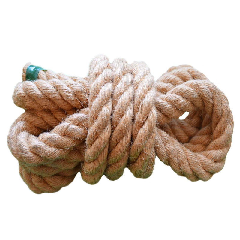  [AUSTRALIA] - Twisted Manila Rope Jute Rope (1 in x 10 ft) Natural Thick Hemp Rope for Crafts, Landscaping, Railings, Hanging Swing