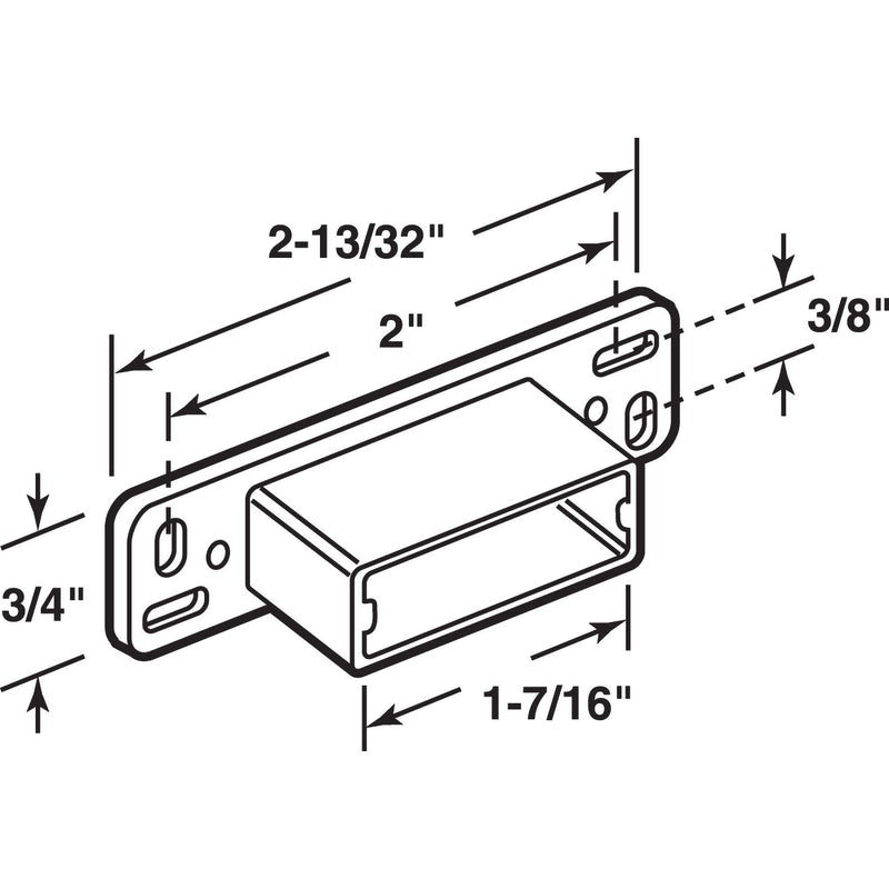 Slide-Co 22842 Nylon Drawer Track Back Plate - LeoForward Australia