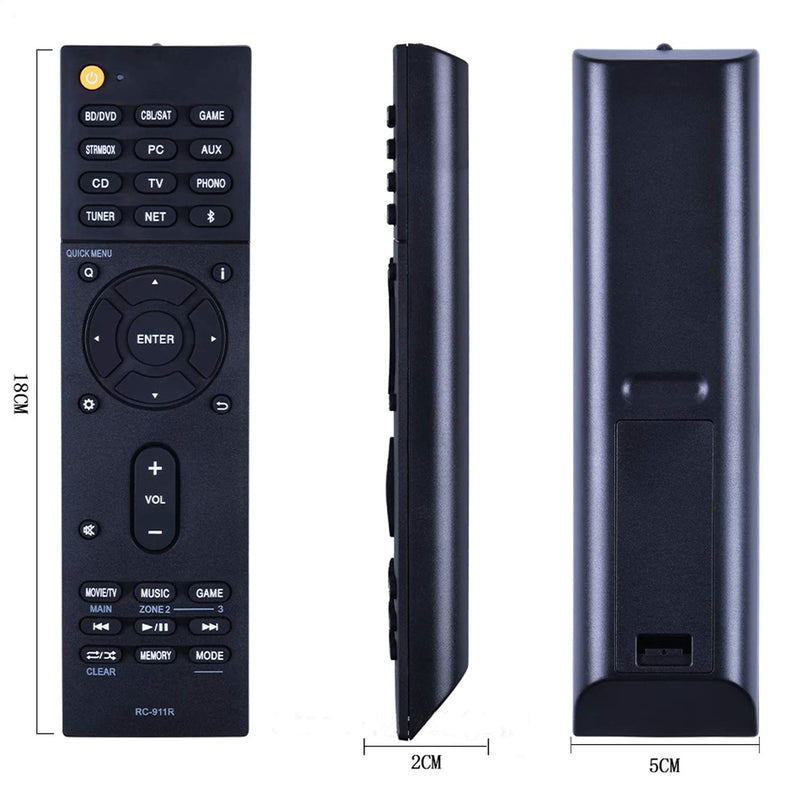 New RC-911R RC911R Remote Control for for Onkyo AV Receiver Speaker TXRZ810 TX-NR555 TX-NR787 TX-RZ610 TX-RZ710 TX-NR777 HT-R695 HT-S7800 TX-NR575 TX-NR585 TX-NR656 TX-NR676 Controller with Batteries - LeoForward Australia