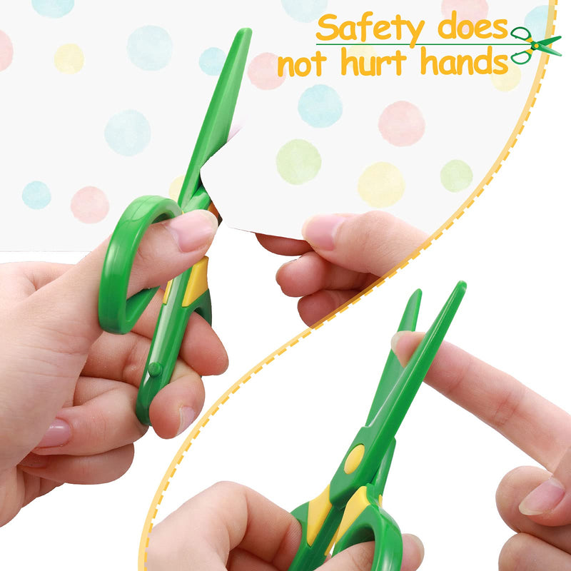  [AUSTRALIA] - 12 Pieces Plastic Safety Scissors Toddler Safety Scissors Pre-School Training Scissors Child-Safe Offices Cutter for Kids Toddlers Paper Cards Cut Art Supplies Home School Office, 3 Colors