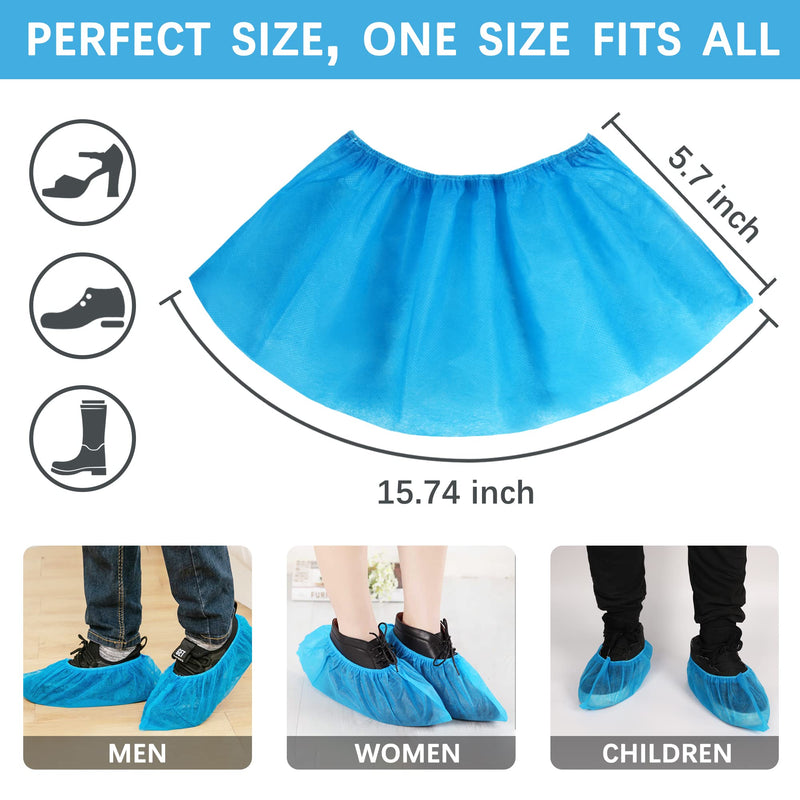  [AUSTRALIA] - Disposable Shoe Covers,100 PCS (50 Pairs) Green Convenience Boot Cover, Waterproof, Non-slip, Dustproof, Protect Your Shoes, Floor, Carpet, One Size Fit Most(CPE Plastic)