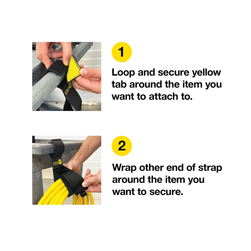  [AUSTRALIA] - Twin-Straps by Wrap-It Storage - 16" (6-Pack) - Hook and Loop Hanging Cable Wrap for Multi-Purpose Cord and Hose Storage 16" (6 Pack)