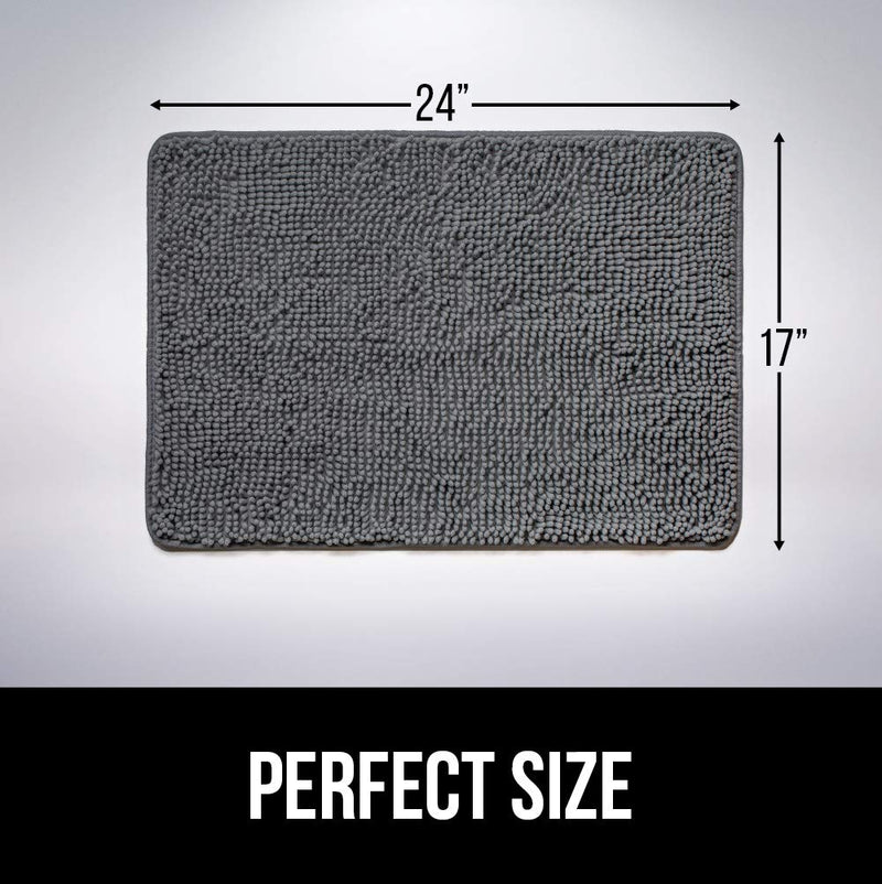 Gorilla Grip Indoor Durable Chenille Doormat, Soft, Absorbent, Traps Water and Moisture, for Muddy Shoes and Dog Paws, Machine Washable, Rug Door Mat for Entry, High Traffic Areas, 24x17, Beige 24" x 17" - LeoForward Australia