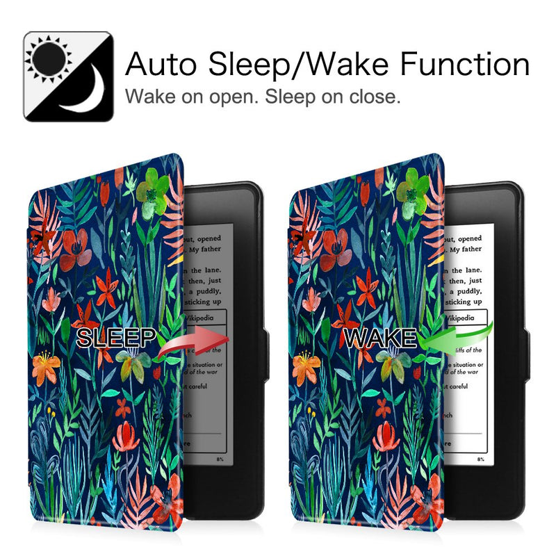  [AUSTRALIA] - Fintie Slimshell Case for 6" Kindle Paperwhite 2012-2017 (Model No. EY21 & DP75SDI) - Lightweight Protective Cover with Auto Sleep/Wake (Not Fit Paperwhite 10th & 11th Gen), Jungle Night Z-Jungle Night