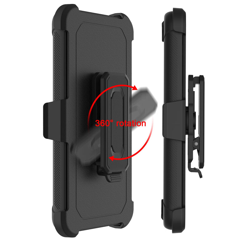  [AUSTRALIA] - Leptech Galaxy A32 5G Case with Soft TPU Screen Protector, [Holster Series] Full Body Heavy Duty Armor Protective Phone Cover with Kickstand Belt Clip Case for Samsung Galaxy A32 5G 6.5" (Black) Black