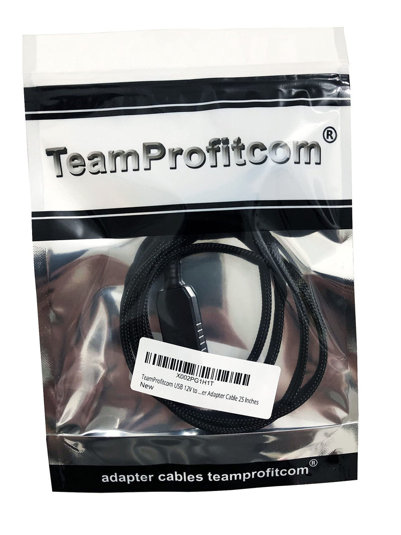  [AUSTRALIA] - TeamProfitcom USB 12V to Dual 4 Pin or 3 Pin PC Fan Sleeved Power Adapter Cable 25 Inches