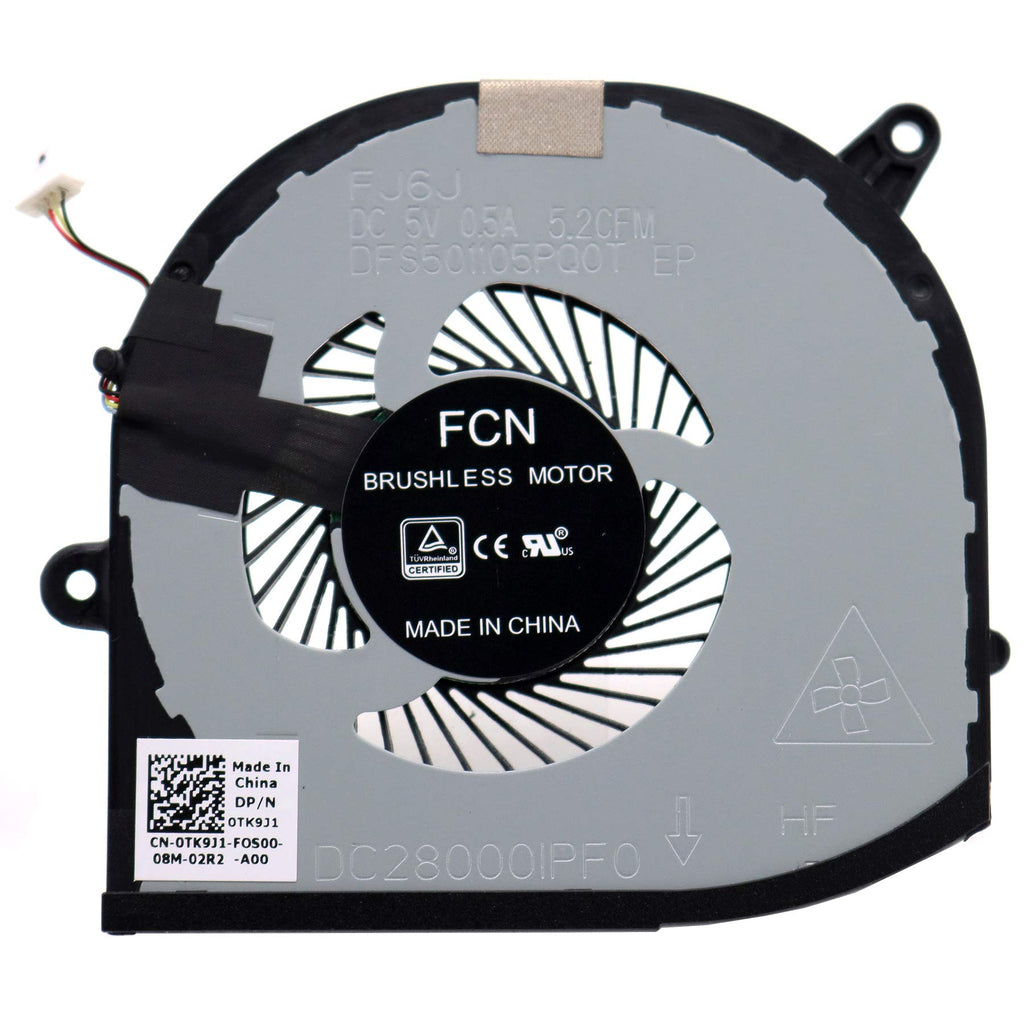  [AUSTRALIA] - Deal4GO GPU Cooling Fan TK9J1 0TK9J1 DC28000IPF0 (Right Side Fan) Replacement for Dell XPS 15 9570 Precision 5520 5530 Graphics Cooler GPU Fan (RIGHT Side Fan)